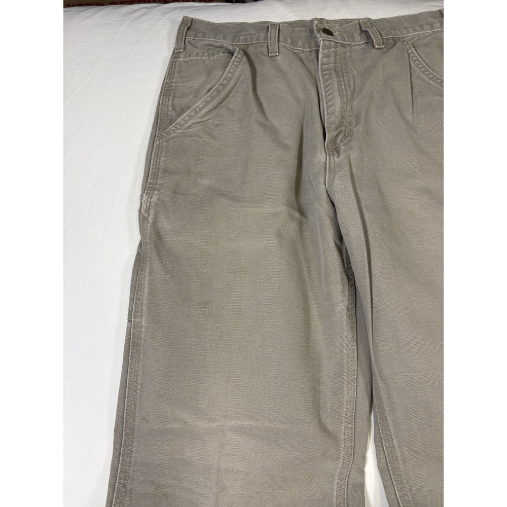 Vintage Carhartt B11 Desert Khaki Carpenter Work Pants 30 x 32 USA Made 0205 - Picture 2 of 15